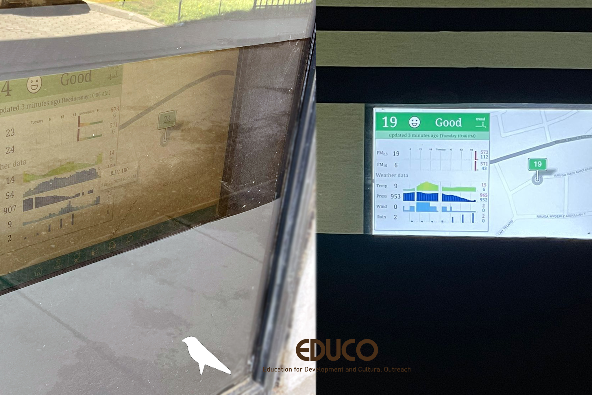 You are currently viewing EDUCO tani ka vendosur Senzorin që bën matjen e Kualitetit të Ajrit