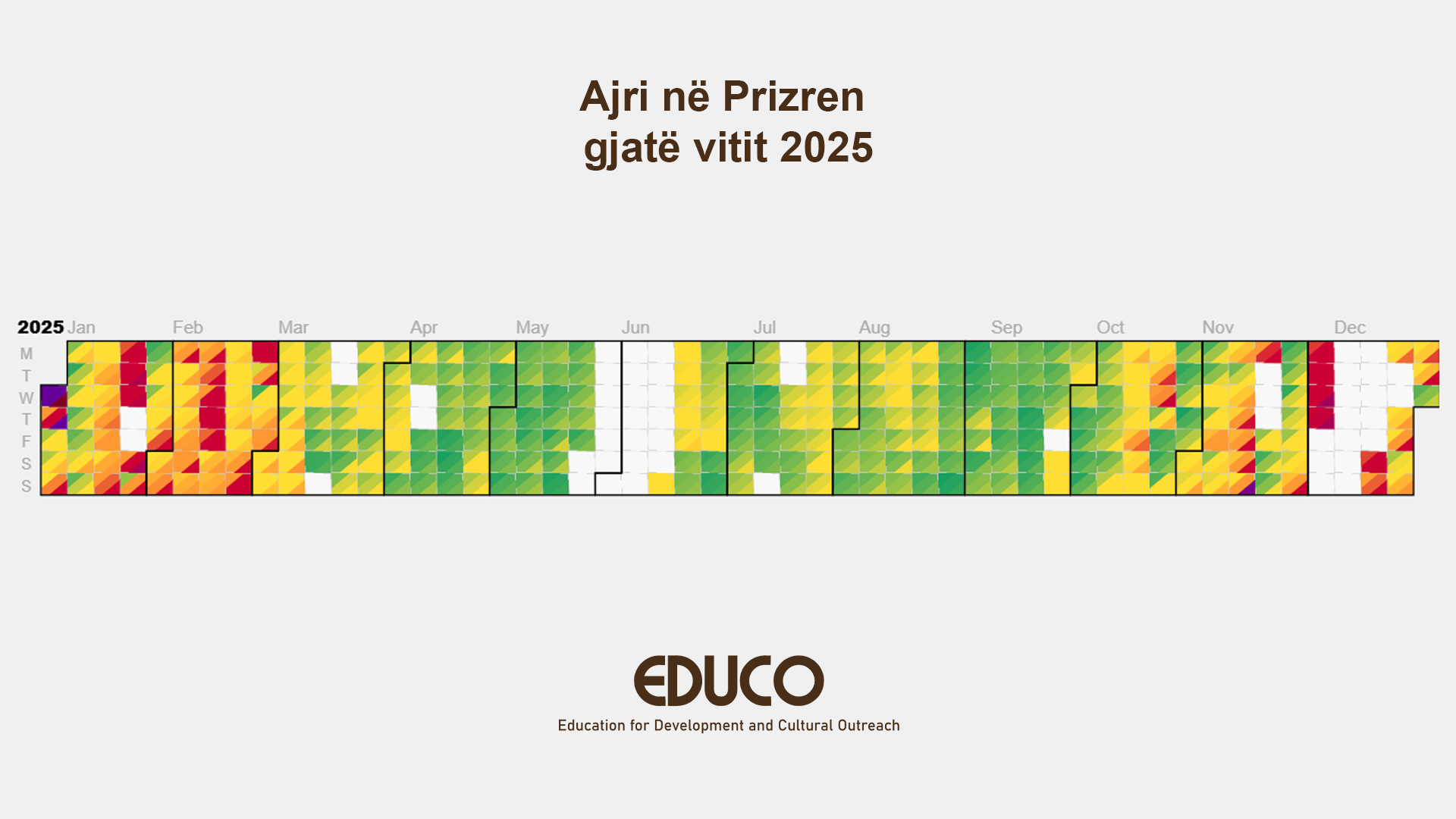 Publikohen të dhënat e monitorimit të cilësisë së ajrit në Prizren për vitin 2025